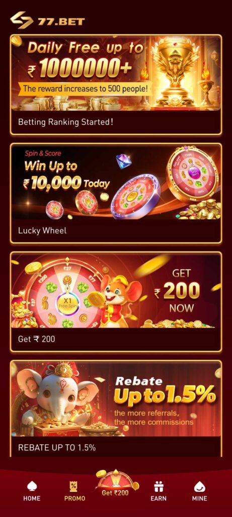 77.Bet App – Download & Get Rs.40 Bonus (Updated) 2